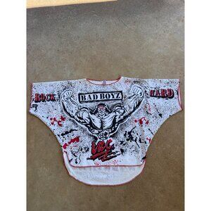 Vintage Bad Boyz Inc Rock Hard Oversized Graphic Muscle Poncho Shirt O/S BPG Mfg
